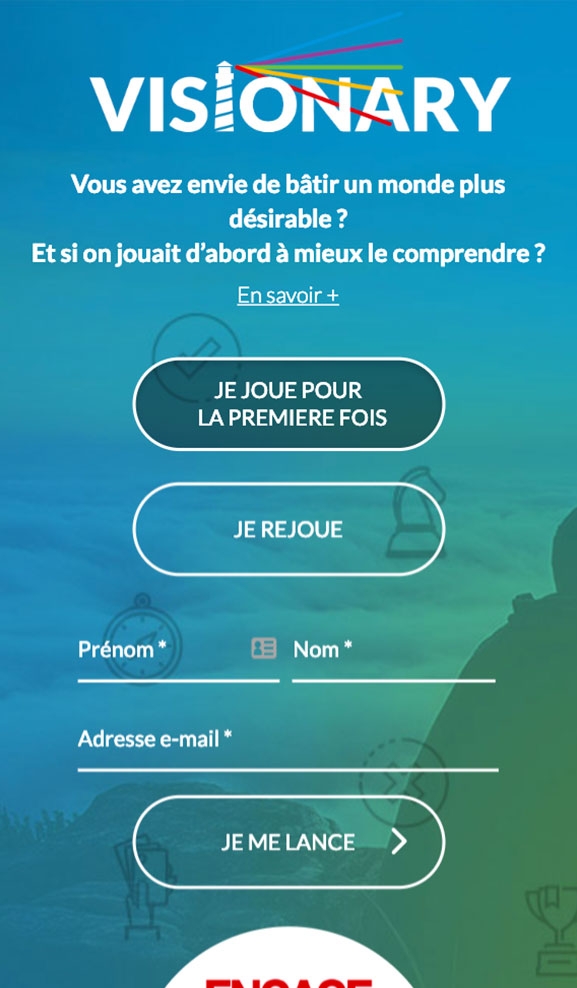 Quiz Visionary, version mobile