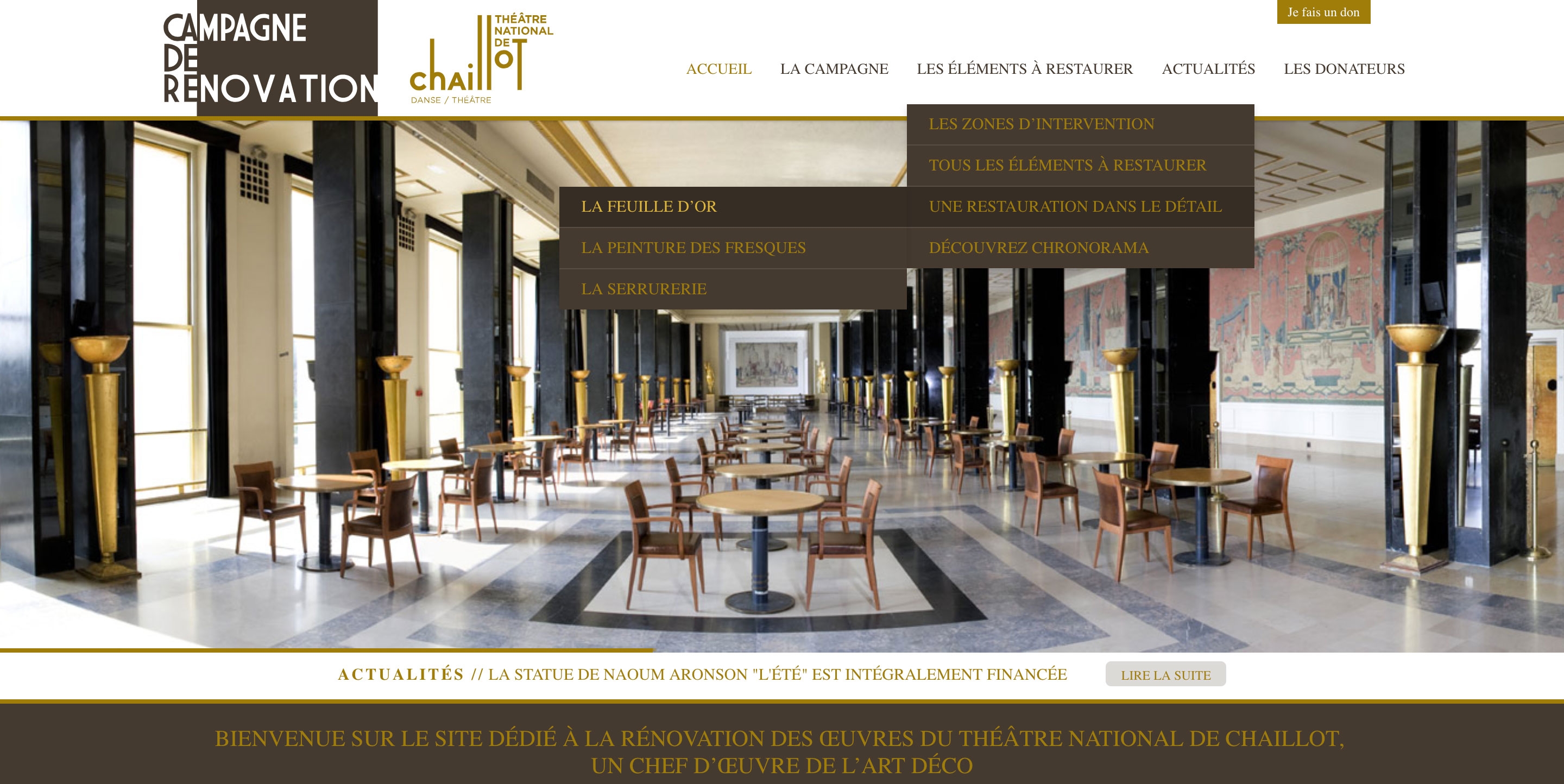 Théatre National de Chaillot, version desktop